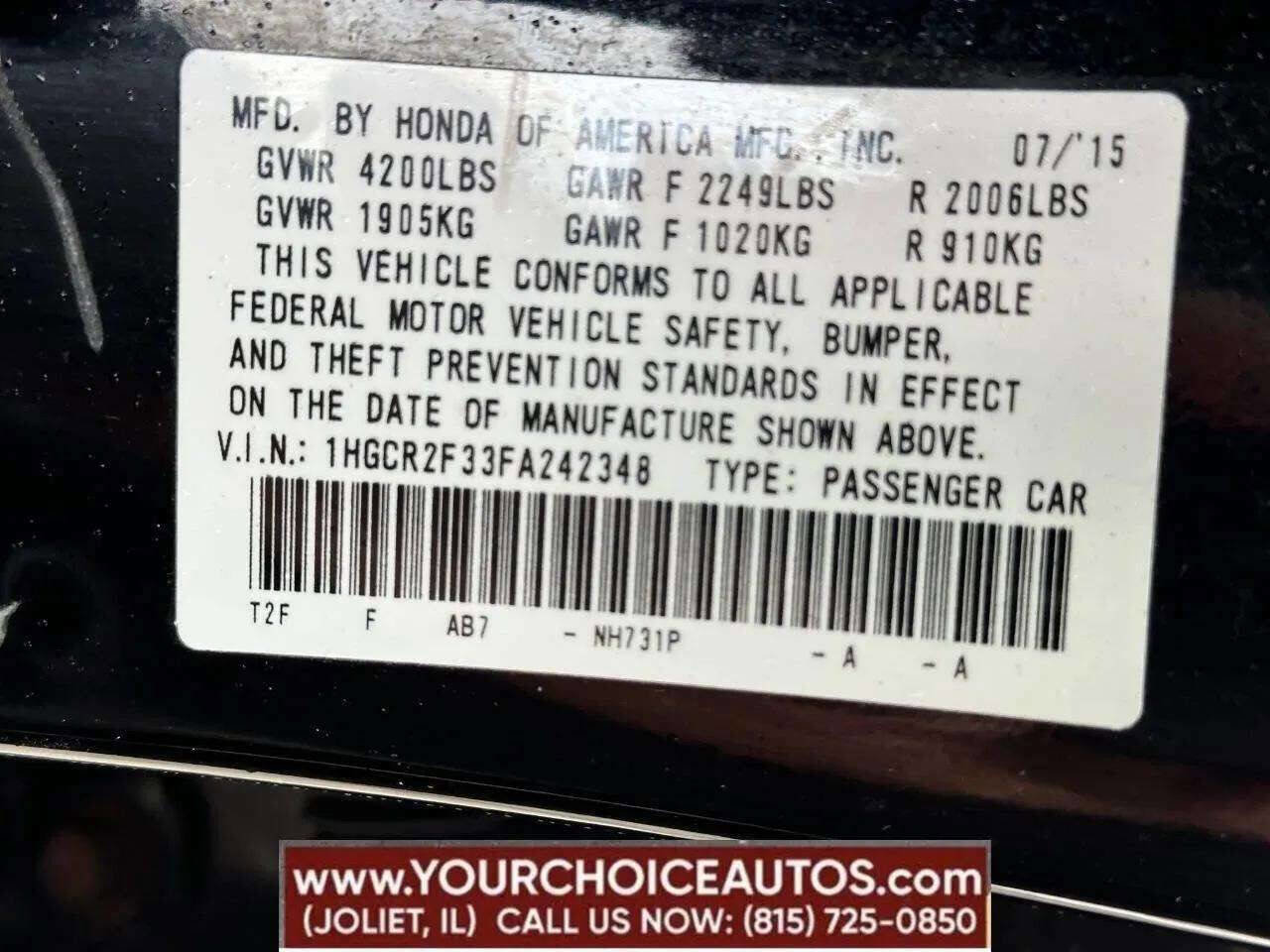 Used 2015 Honda Accord LX image 37