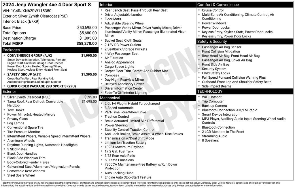 Used 2024 Jeep Wrangler Unlimited w/ Convenience Group AWD/4WD image 9
