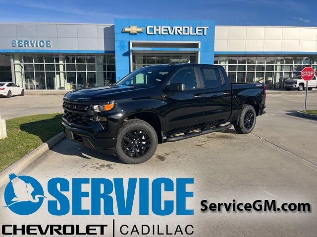 New 2026 Chevrolet Silverado 1500 Custom w/ Turbomax Blackout Package AWD/4WD image 1