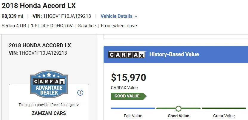 Used 2018 Honda Accord LX image 2
