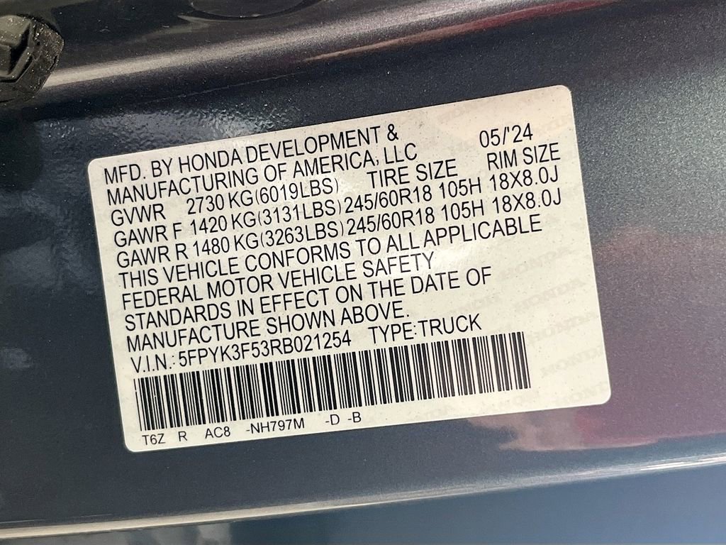 Used 2024 Honda Ridgeline RTL image 34