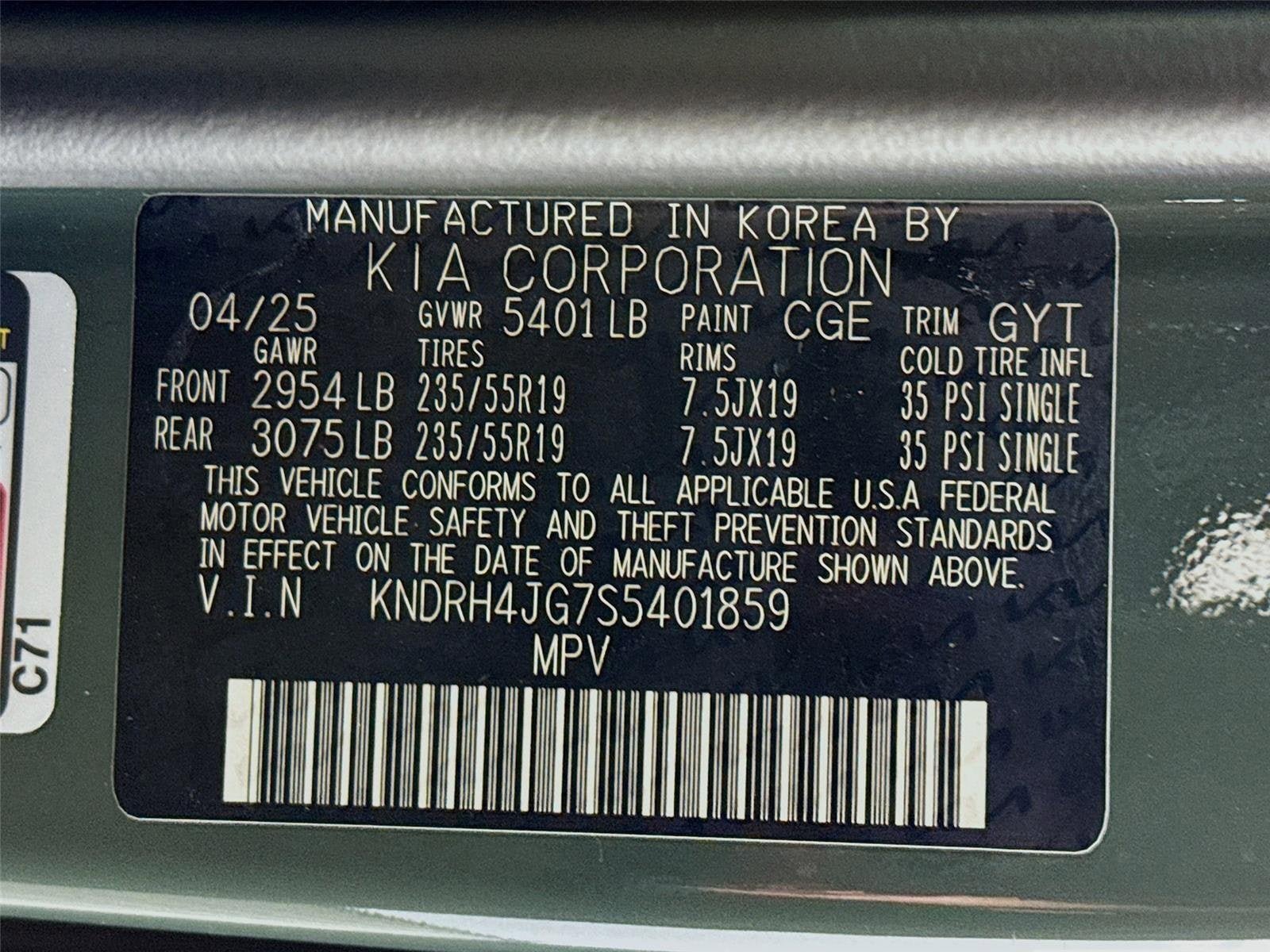Certified 2025 Kia Sorento EX FWD image 32