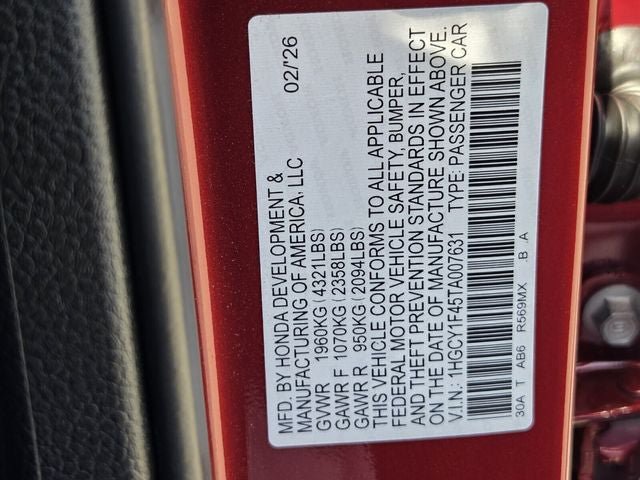 New 2026 Honda Accord SE image 15