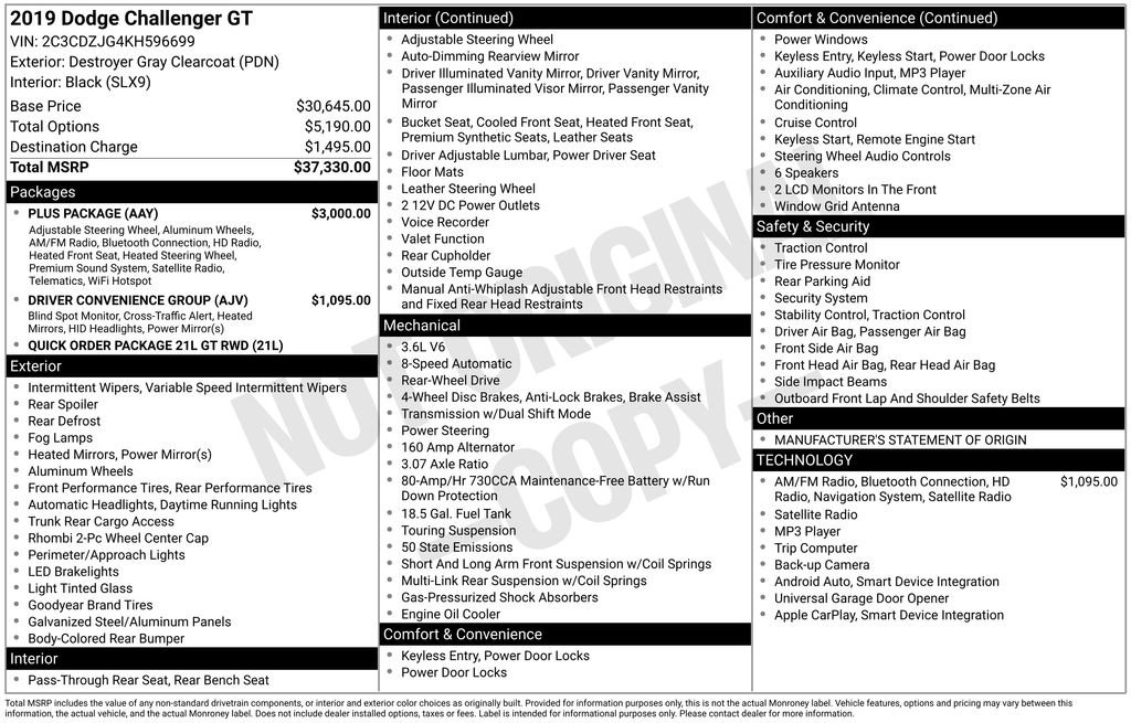 Used 2019 Dodge Challenger GT w/ Plus Package image 3