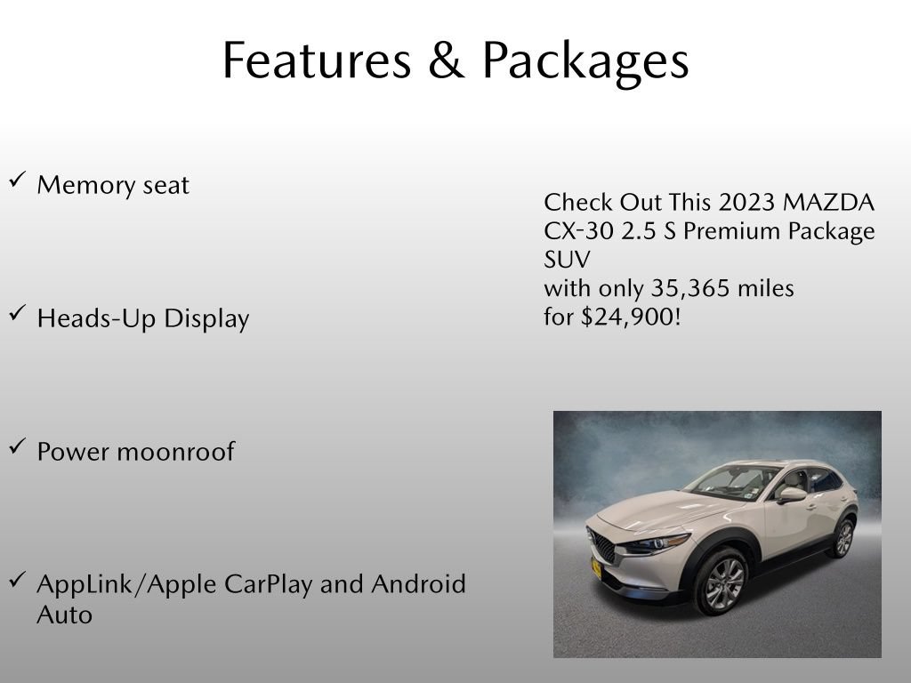 Certified 2023 MAZDA CX-30 AWD 2.5 S w/ Premium Package image 4
