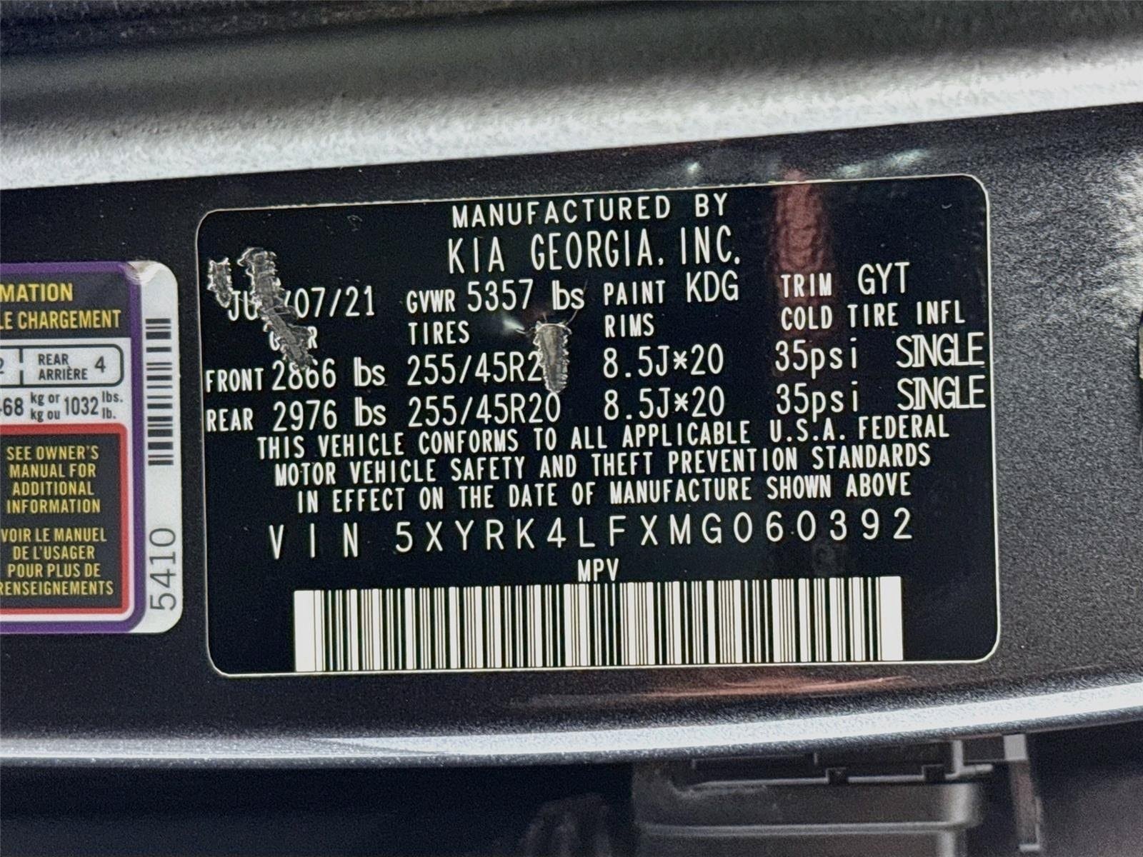 Used 2021 Kia Sorento SX FWD image 33