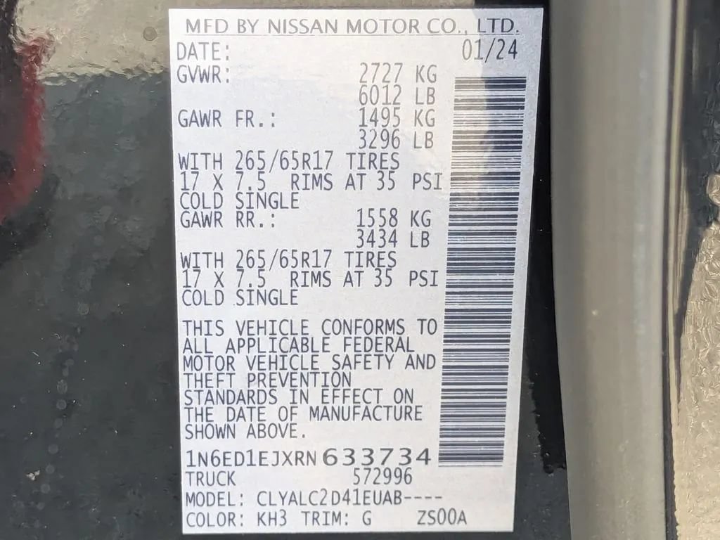 Certified 2024 Nissan Frontier SV w/ SV Convenience Package RWD image 27