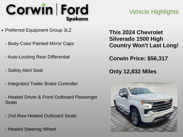 Used 2024 Chevrolet Silverado 1500 High Country w/ Z71 Off-Road Package image 24