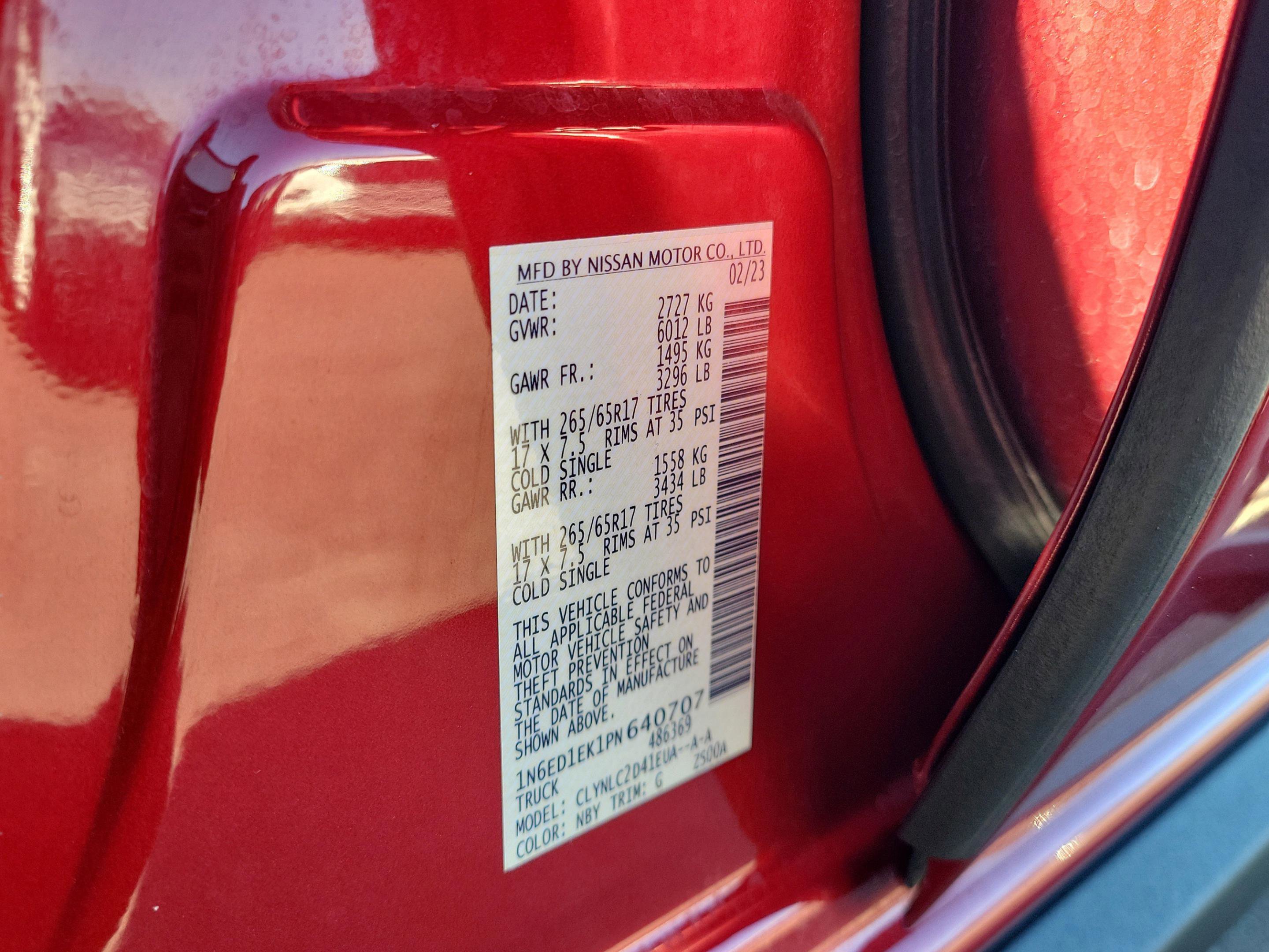 Certified 2023 Nissan Frontier SV w/ SV Convenience Package image 35