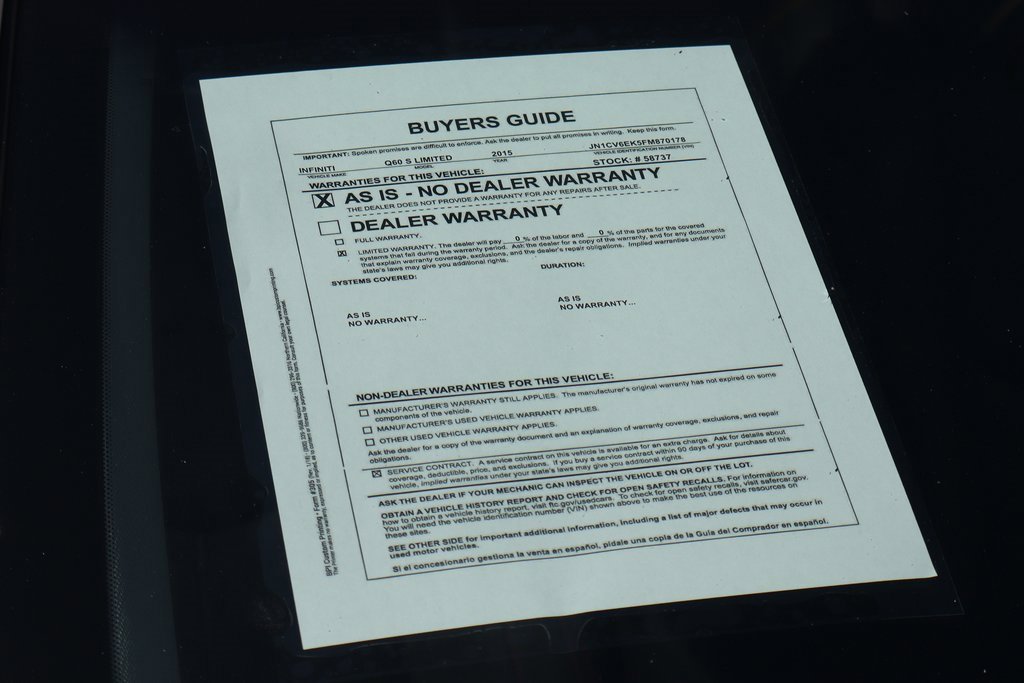 Used 2015 INFINITI Q60 Sport Limited image 50