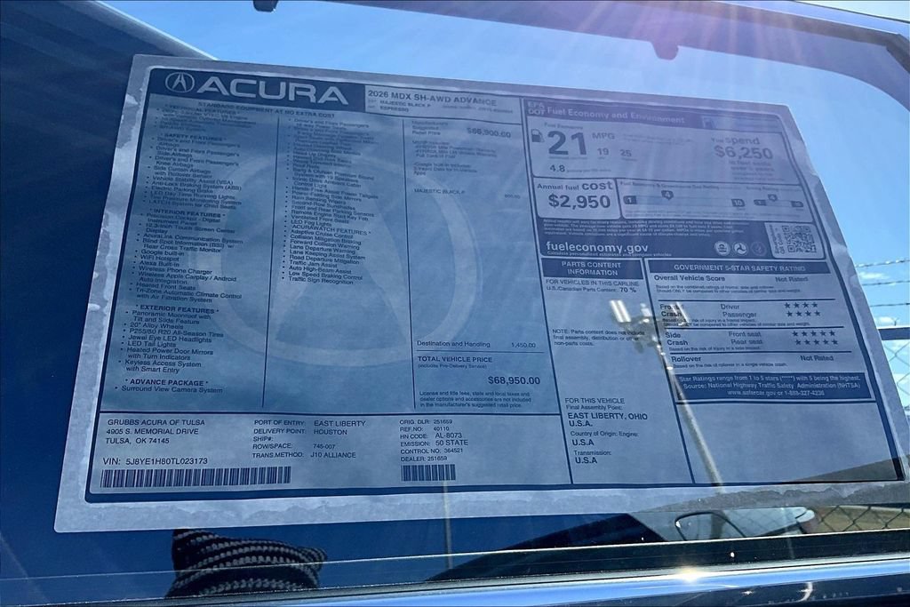 New 2026 Acura MDX w/ Advance Package AWD/4WD image 32