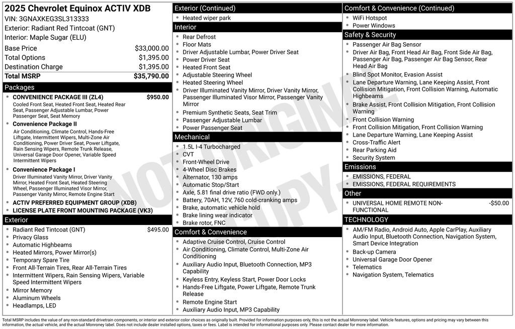 New 2025 Chevrolet Equinox ACTIV w/ Convenience Package III image 18