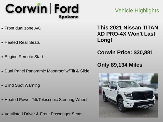 Used 2021 Nissan Titan PRO-4X w/ Pro-4x Convenience Package AWD/4WD image 6