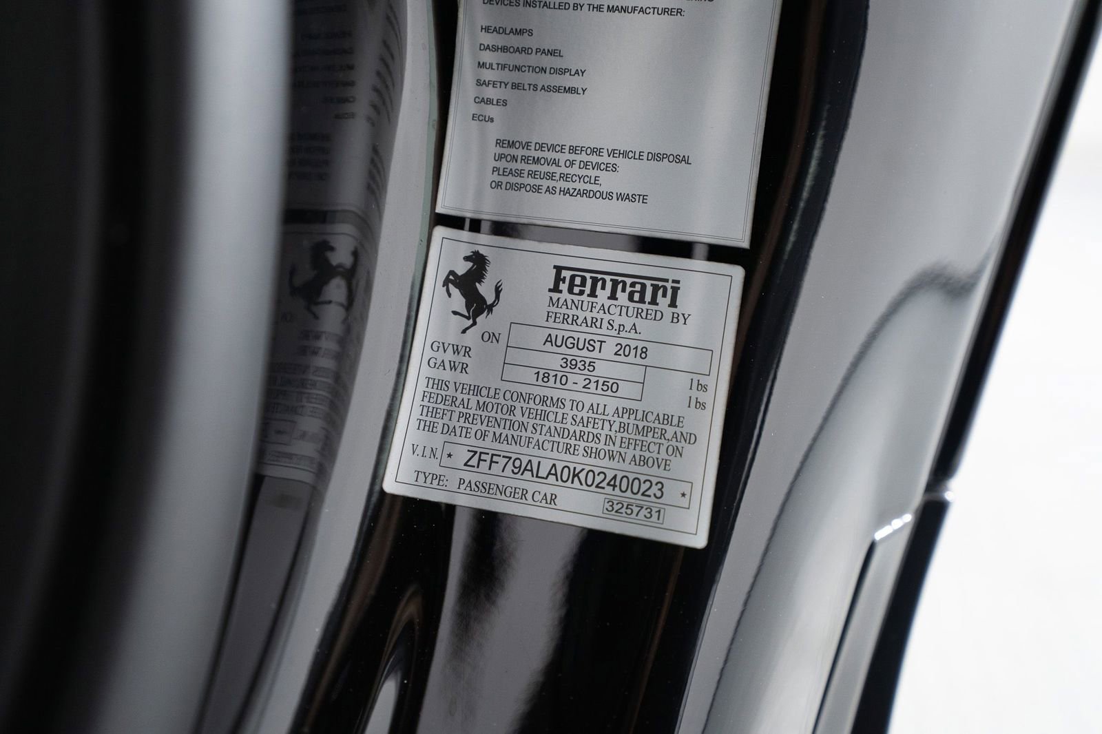 Certified 2019 Ferrari 488 GTB RWD image 32