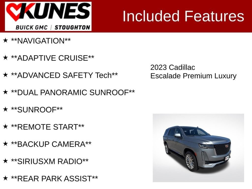 Used 2023 Cadillac Escalade Premium Luxury AWD/4WD image 2