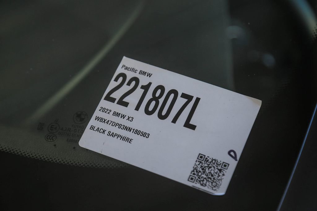 Certified 2022 BMW X3 sDrive30i w/ Convenience Package w/ZPA RWD image 25