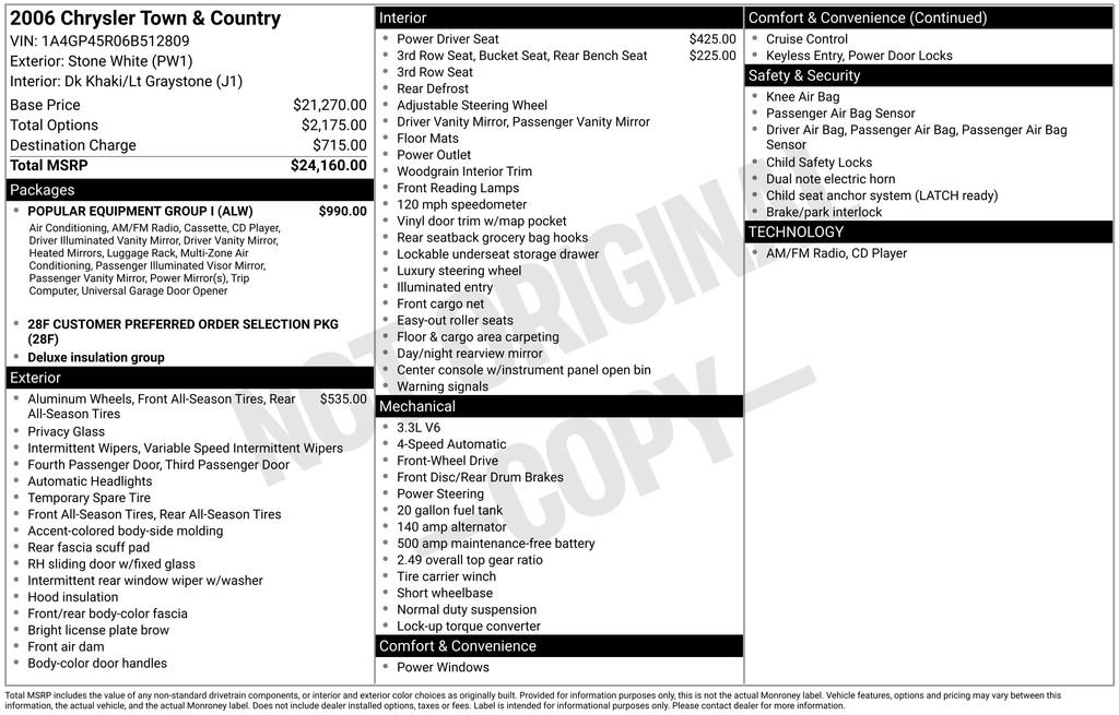 Used 2006 Chrysler Town & Country w/ Popular Equipment Group I FWD image 36