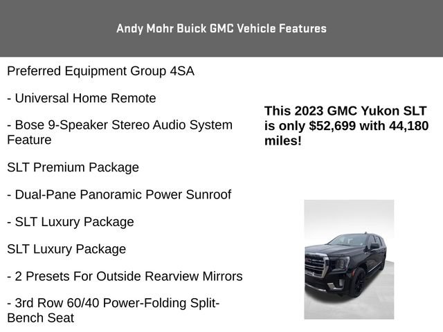 Used 2023 GMC Yukon SLT w/ SLT Premium Package image 12