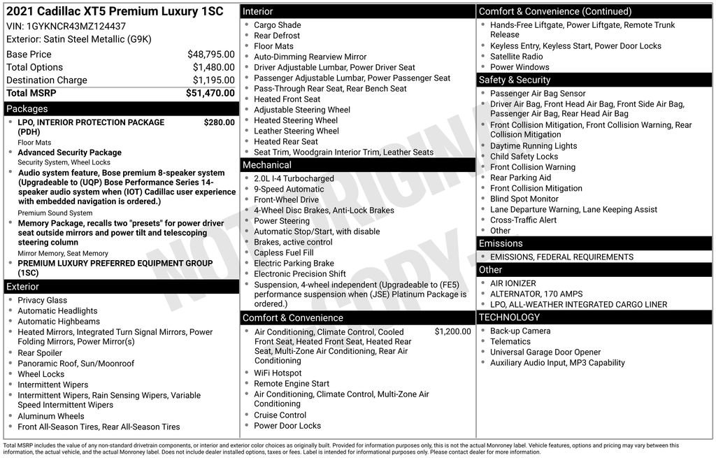 Used 2021 Cadillac XT5 Premium Luxury image 4