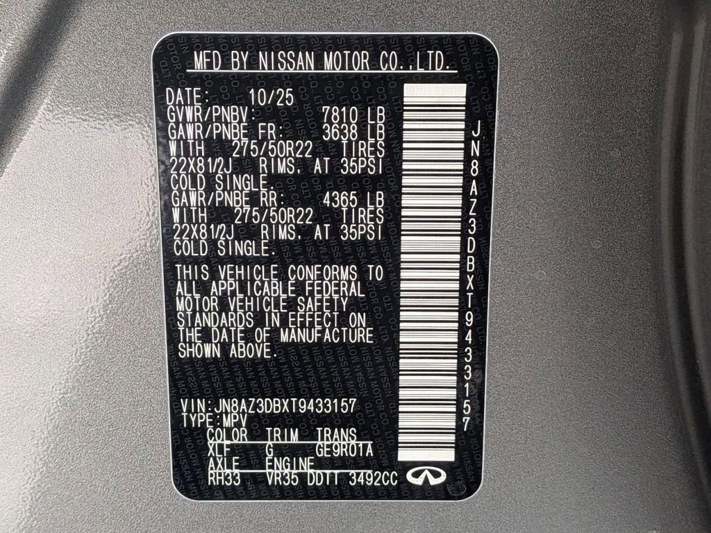 New 2026 INFINITI QX80 4WD w/ Sport Exterior Package image 34