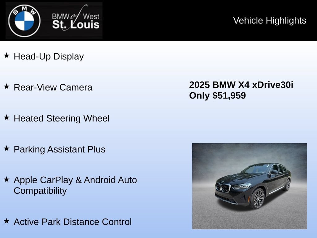Used 2025 BMW X4 xDrive30i w/ Premium Package AWD/4WD image 16