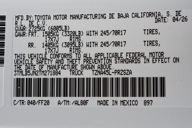 New 2026 Toyota Tacoma SR5 AWD/4WD image 15