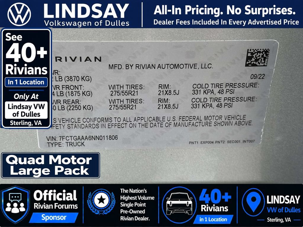 Used 2022 Rivian R1T Adventure AWD/4WD image 29