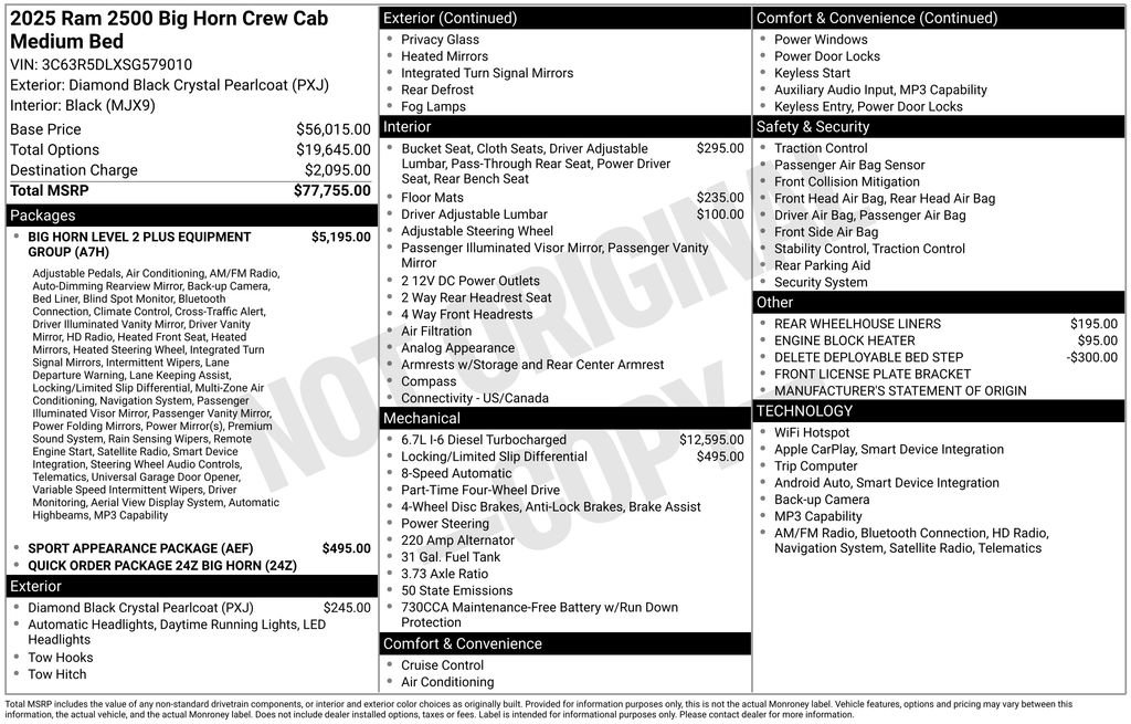 New 2025 RAM 2500 Big Horn image 6