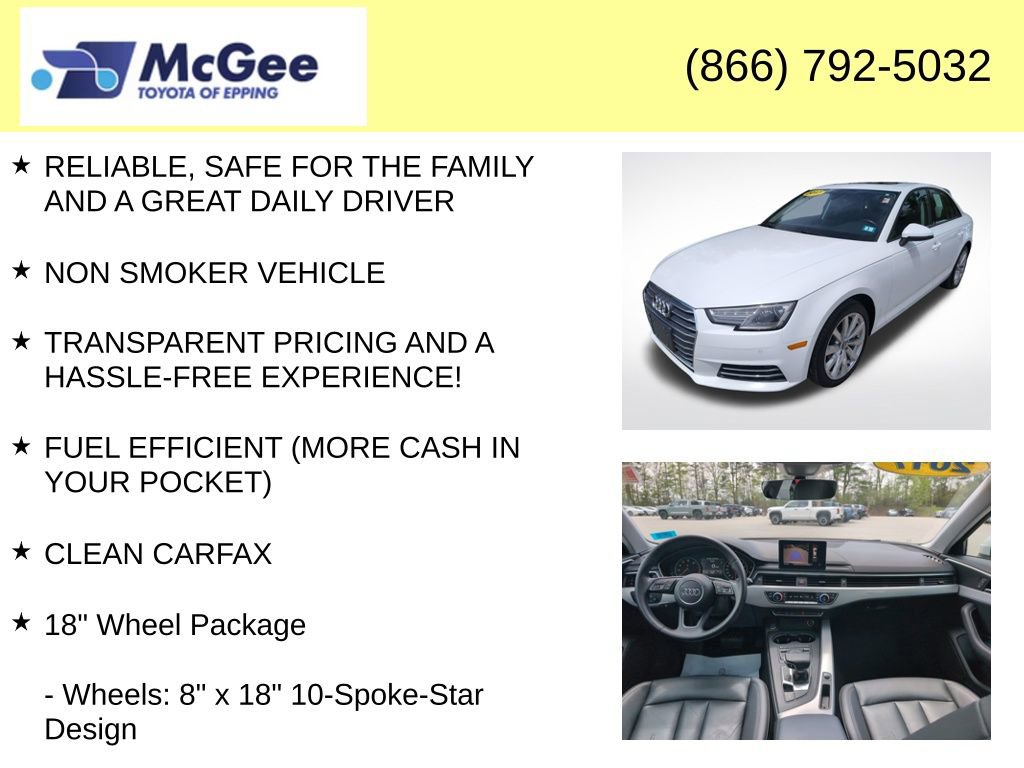 Used 2017 Audi A4 2.0T Premium w/ Convenience Package AWD/4WD image 4