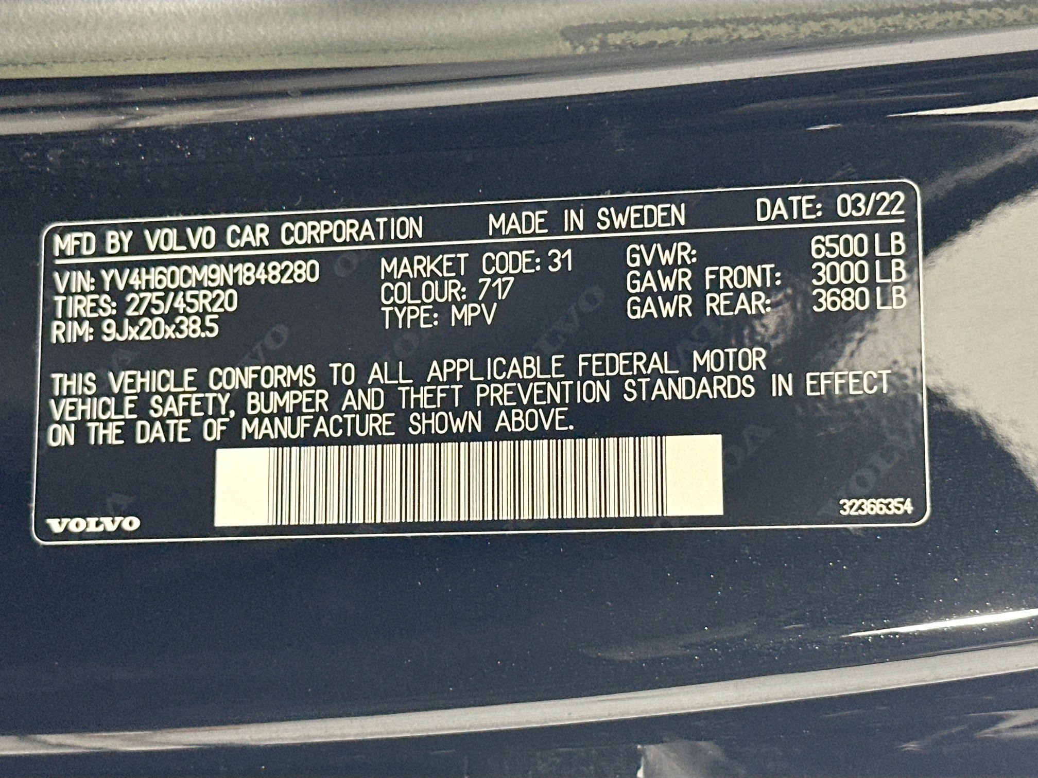 Used 2022 Volvo XC90 T8 R-Design w/ Advanced Package image 34