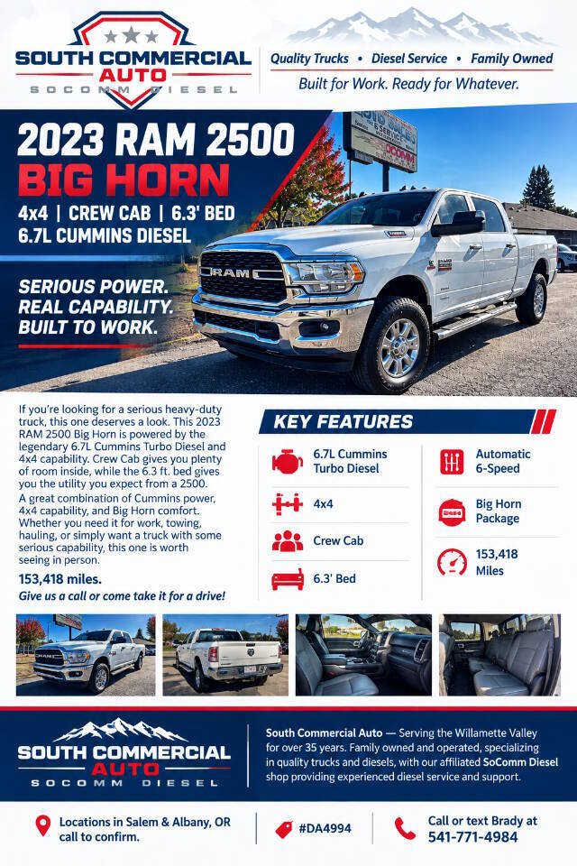 Used 2023 RAM 2500 Big Horn w/ Level 1 Equipment Group AWD/4WD image 17