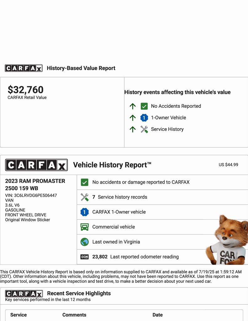 Used 2023 RAM ProMaster 2500 image 19