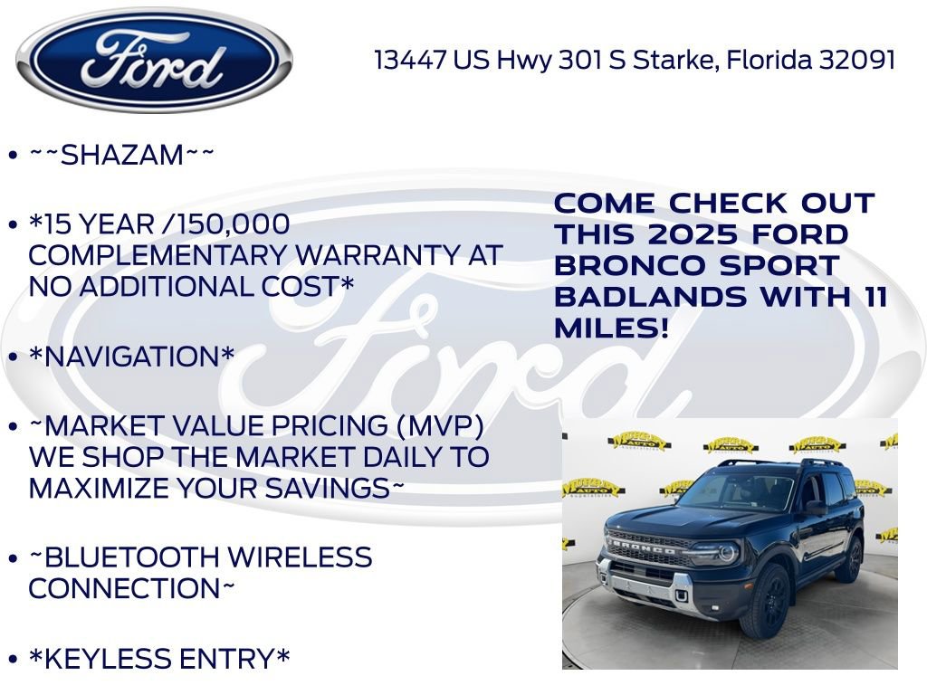 New 2025 Ford Bronco Sport Badlands w/ Badlands Tech Package AWD/4WD image 5