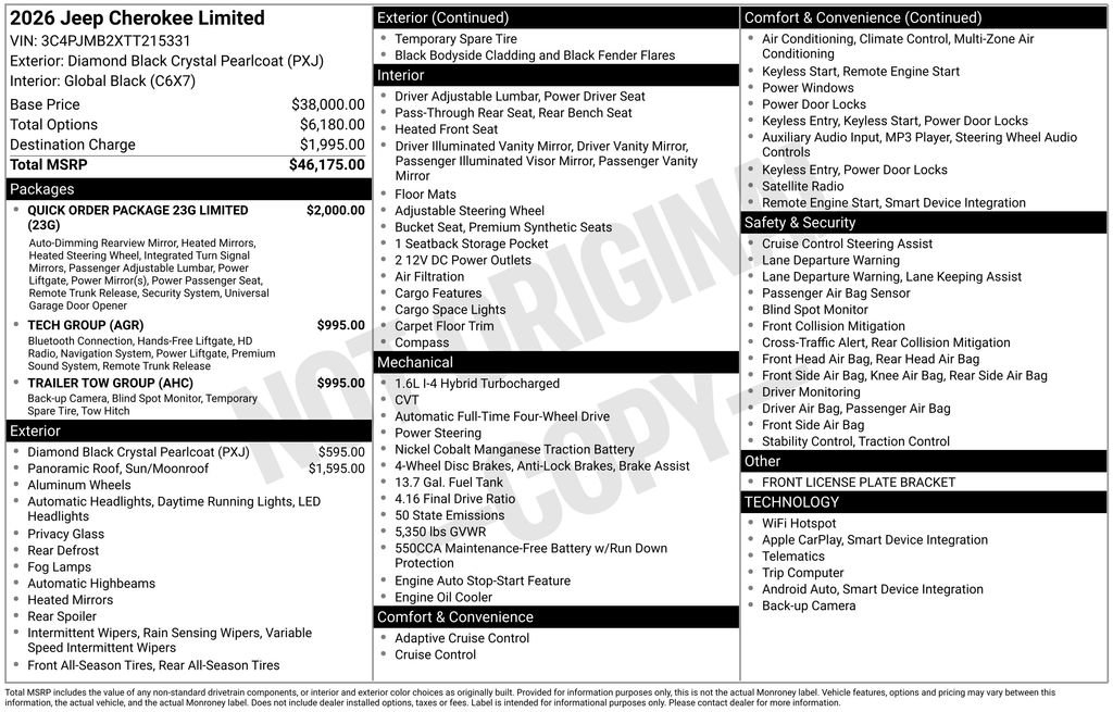 New 2026 Jeep Cherokee Limited AWD/4WD image 2