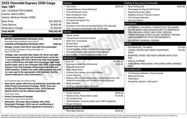New 2025 Chevrolet Express 2500 w/ Driver Convenience Package image 28