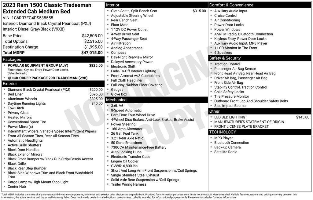 Used 2023 RAM 1500 Tradesman w/ Popular Equipment Group image 6