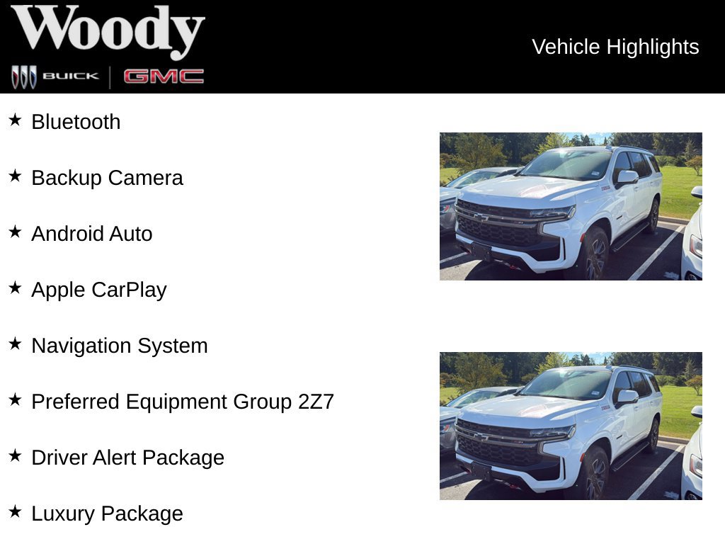 Used 2022 Chevrolet Tahoe Z71 w/ Luxury Package AWD/4WD image 3