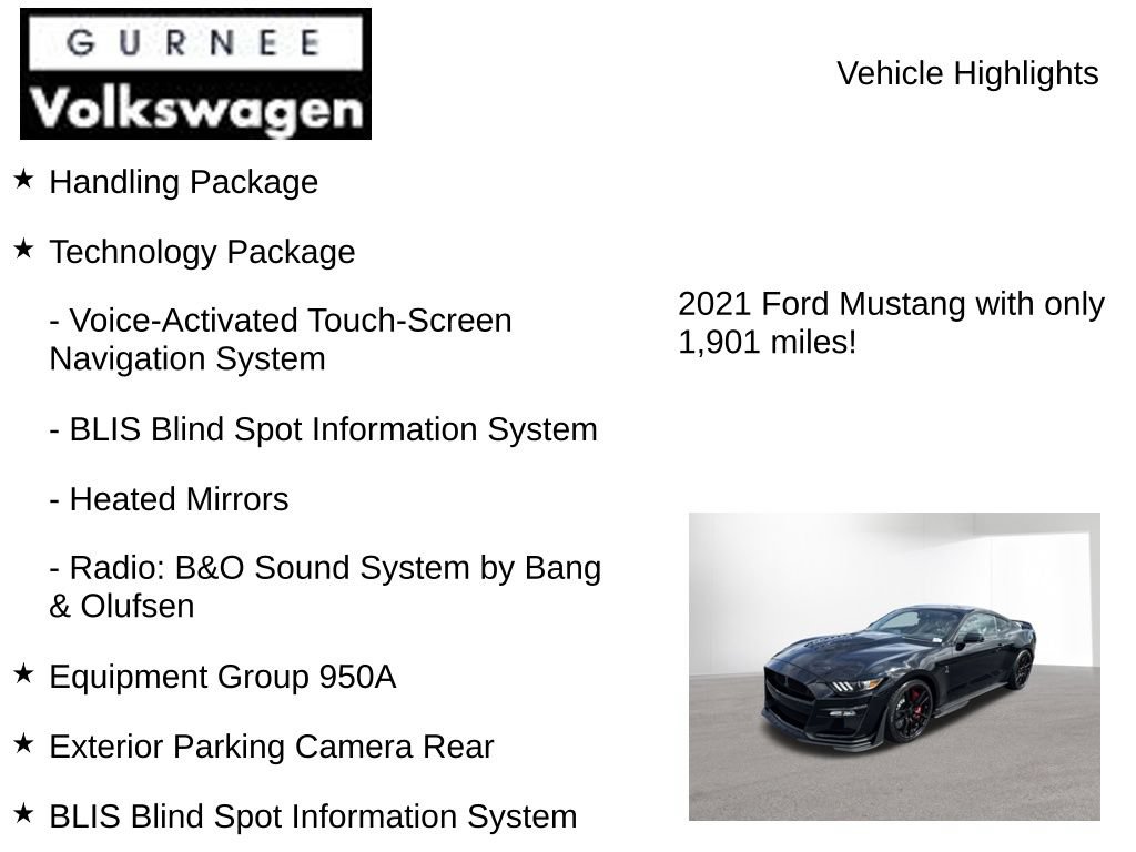 Used 2021 Ford Mustang Shelby GT500 w/ Technology Package RWD image 8