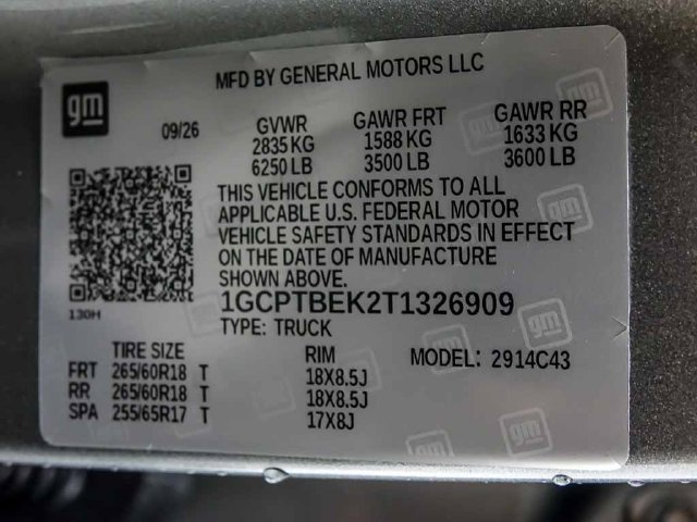 New 2026 Chevrolet Colorado W/T w/ WT Custom Package AWD/4WD image 28