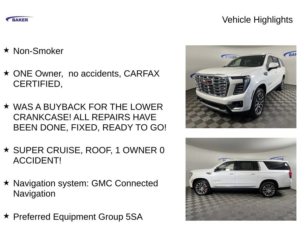 Used 2025 GMC Yukon XL Denali w/ Denali Reserve Package AWD/4WD image 4