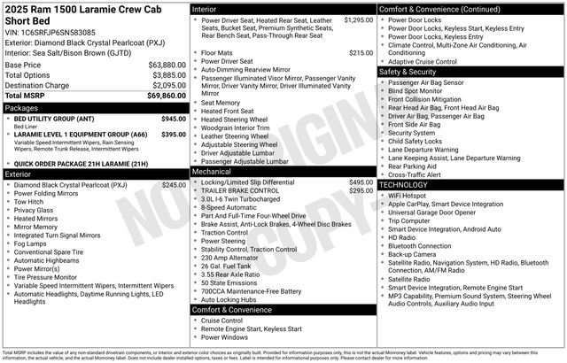 Used 2025 RAM 1500 Laramie w/ Bed Utility Group image 36
