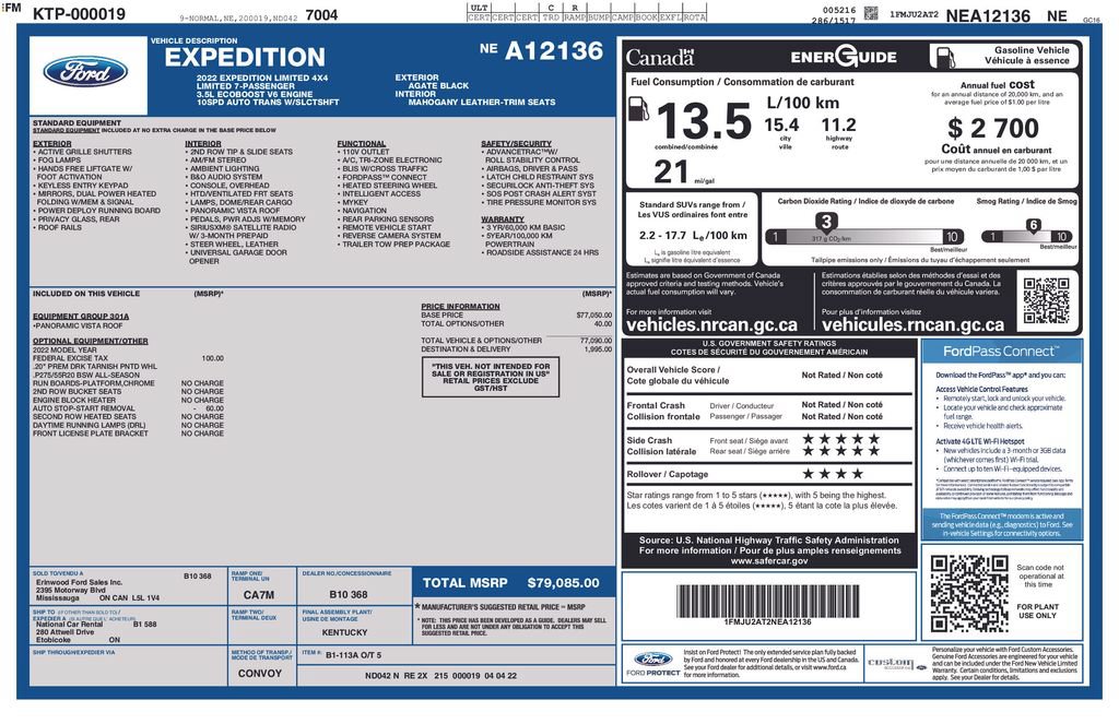 Used 2022 Ford Expedition Limited AWD/4WD image 57