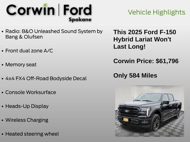 Certified 2025 Ford F150 Lariat w/ Equipment Group 502A High AWD/4WD image 19