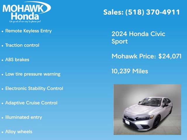 Certified 2024 Honda Civic Sport image 7