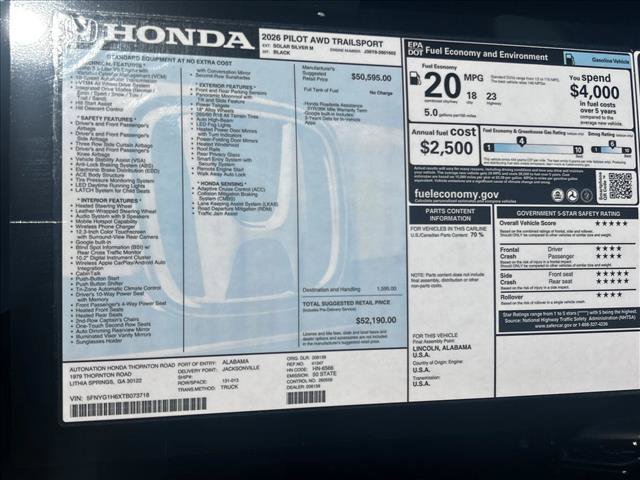 New 2026 Honda Pilot TrailSport image 26