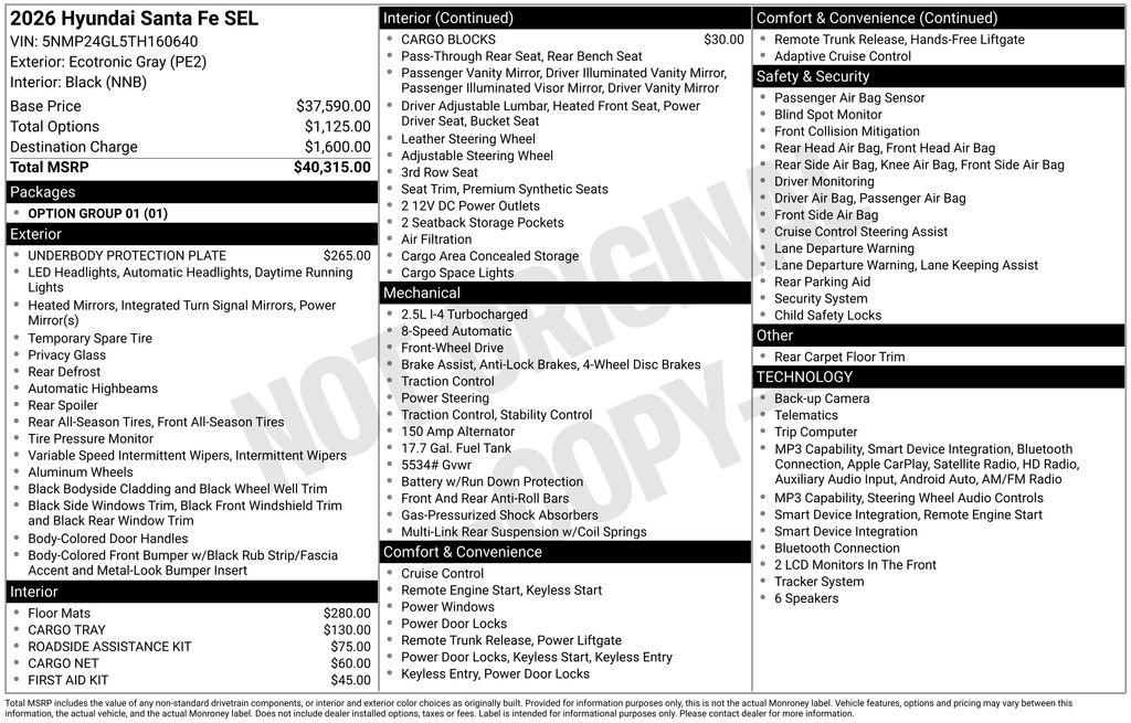 Certified 2026 Hyundai Santa Fe SEL FWD image 24