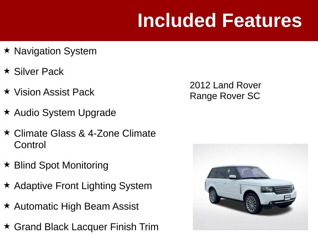 Used 2012 Land Rover Range Rover Supercharged AWD/4WD image 3