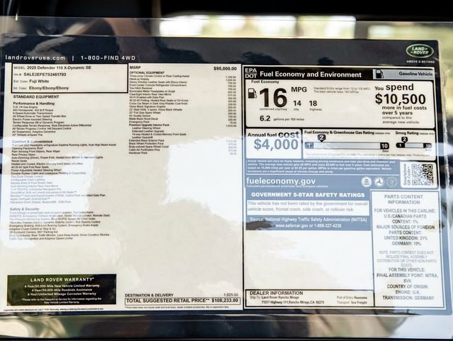 Used 2025 Land Rover Defender 110 X-Dynamic SE image 33