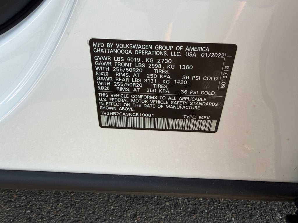 Used 2022 Volkswagen Atlas SE AWD/4WD image 35