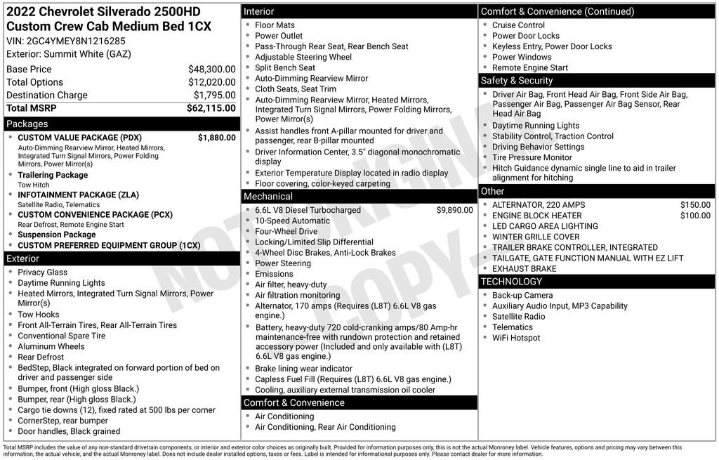 Used 2022 Chevrolet Silverado 2500 Custom w/ Custom Value Package image 3